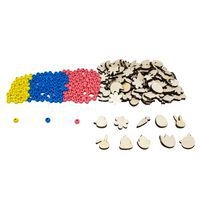 Sachet 300 perles bois rondes & fantaisies thème Pâques - Image principale