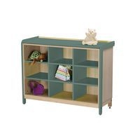 Meuble déshabillage 9 cases + tapis sans porte coloris kaki - Image 2