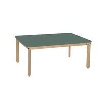 Table Lili rectangulaire, plateau couleur, piétement bois hêtre - Image principale
