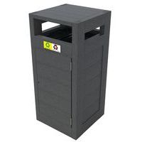 Poubelle Canopée tri 2 x 60 L protège pluie portes sac - gris - Image principale