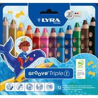 Etui de 12 crayons couleurs lyra groove triple one - Image principale