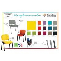 Lot de 5 Chaises Cluny revêtement tissu PVC classé M2 - Image 3