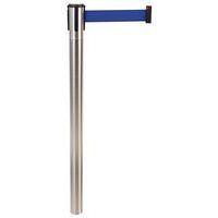 Poteau chromé à sangle 2 m - sangle bleue - Image 4
