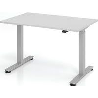 Bureau droit hauteur réglable électrique Evol 120 x 80 cm Plateau Gris - Image 2