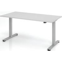 Bureau droit hauteur réglable électrique Evol 160 x 80 cm Plateau Gris - Image 3