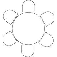 Table de réunion ronde Ø 115 cm Easy Office plateau Blanc pied blanc - Image 3