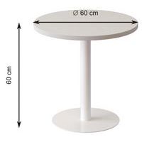 Guéridon bas Easy Office pied métal Ø 60 cm plateau coloris Anthracite - Image 2