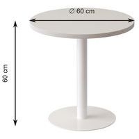 Guéridon bas Easy Office pied métal Ø 60 cm plateau coloris Wengé - Image 2