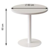 Guéridon bas Easy Office pied métal Ø 60 cm plateau coloris Orange - Image 2