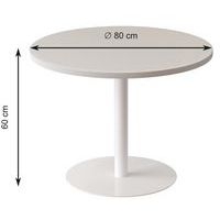 Guéridon bas Easy Office pied métal Ø 60 cm plateau coloris décor Zen - Image 2