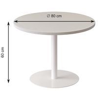 Guéridon bas Easy Office pied métal Ø 60cm plateau coloris décor Crayons couleur - Image 4