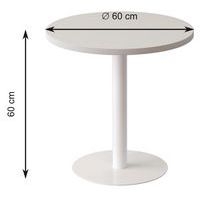 Guéridon bas Easy Office pied métal Ø 60 cm plateau coloris décor Bambou - Image 3