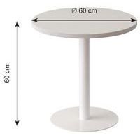 Guéridon bas Easy Office pied métal Ø 60 cm plateau coloris décor Nature - Image 3