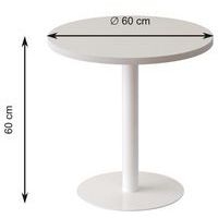 Guéridon bas Easy Office pied métal Ø 60 cm plateau coloris décor Freestyle - Image 4