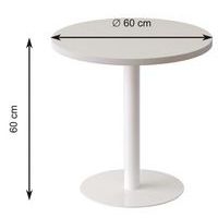 Guéridon bas Easy Office pied métal Ø 60 cm plateau coloris décor Rouille - Image 3