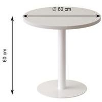 Guéridon bas Easy Office pied métal Ø 60 cm plateau coloris décor Street - Image 4