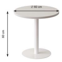 Guéridon bas Easy Office pied métal Ø 60 cm plateau coloris décor Triangle - Image 3