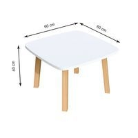 Table basse Woody 60 x 60 cm plateau décor Bleu - Image 10