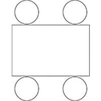 Table réunion haute Woody 4 personnes décor Brun - Image 3