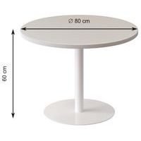 Guéridon bas Easy Office pied métal Ø 80 cm plateau coloris décor Crayon couleur - Image 4