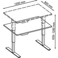 Bureau électrique mémoire 120 x 80 cm Hêtre - Image 4