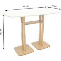 Table de réunion haute 6 personnes Woody décor - Manutan Expert - Image 3