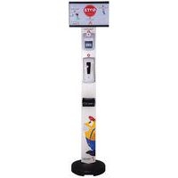 Borne distributrice gel et thermomètre sans contact - Blanc - Image principale