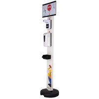 Borne distributrice gel et thermomètre sans contact - Blanc - Image 2