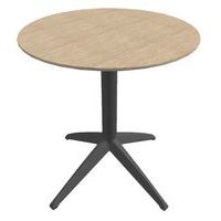 Table DOCK Ø 60 cm pied anthracite plateau chêne - Image principale