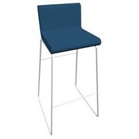 Tabouret CYCLO ass/dos enduit PVC M1 Pétrole pied Blanc - Image principale