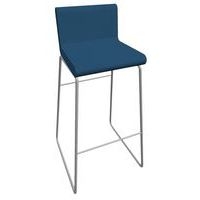 Tabouret CYCLO ass/dos enduit PVC M1 Pétrole pied Gris - Image principale