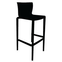 Lot de 4 tabourets haut DOCKER Noir - Image principale