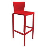 Lot de 4 tabourets haut DOCKER Rouge - Image principale