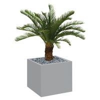 Bac bas métal O'CARRE Gris sur patins Palmier - Image principale