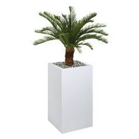 Bac haut métal O'CARRE Blanc sur patins Palmier - Image principale