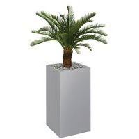 Bac haut métal O'CARRE Gris sur roulettes Palmier - Image principale