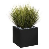 Bac bas métal O'CARRE Noir sur roulettes Graminées - Image principale