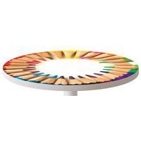 Guéridon bas Easy Office pied métal Ø 80 cm plateau coloris décor Crayon couleur - Image 3