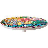 Guéridon bas Easy Office pied métal Ø 80 cm plateau coloris décor Freestyle - Image 3