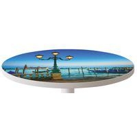 Guéridon bas Easy Office pied métal Ø 80 cm plateau coloris décor Lagune - Image 4