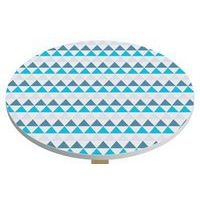 Guéridon haut Woody diamètre 60 cm plateau décor Bleu - Image 4