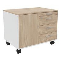 Console mobile bois IDEA blanc/orme - Image principale