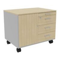 Console mobile bois IDEA alu/chêne - Image principale