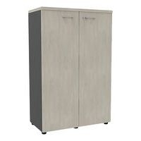 Armoire portes battantes haut. 134 cm anthracite/béton - Image principale