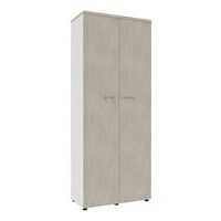 Armoire portes battantes haut. 217 cm blanc/béton - Image principale