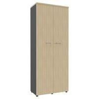Armoire portes battantes haut. 217 cm anthracite/chêne - Image principale