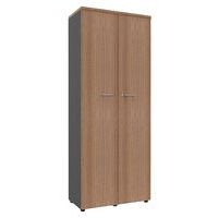 Armoire portes battantes haut. 217 cm anthracite/noyer - Image principale