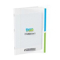 Cahier duo '2 en 1' couverture polypropylène piqûre 96 pages seyes 90g 24x32cm - Image principale
