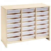 Meuble bas 21 bacs incolores - Teinte Bouleau - Image principale