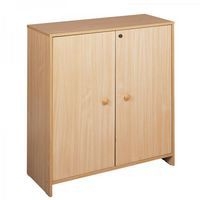 Meuble haut à portes hêtre MobiNathan - Image principale